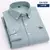 Camisa algodão oxford para homens manga longa xadrez listrado