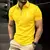 Camisa polo masculina manga curta camiseta lapela - comprar online
