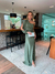 Vestido Longo Larissa Oliva Jersey brilhante na internet