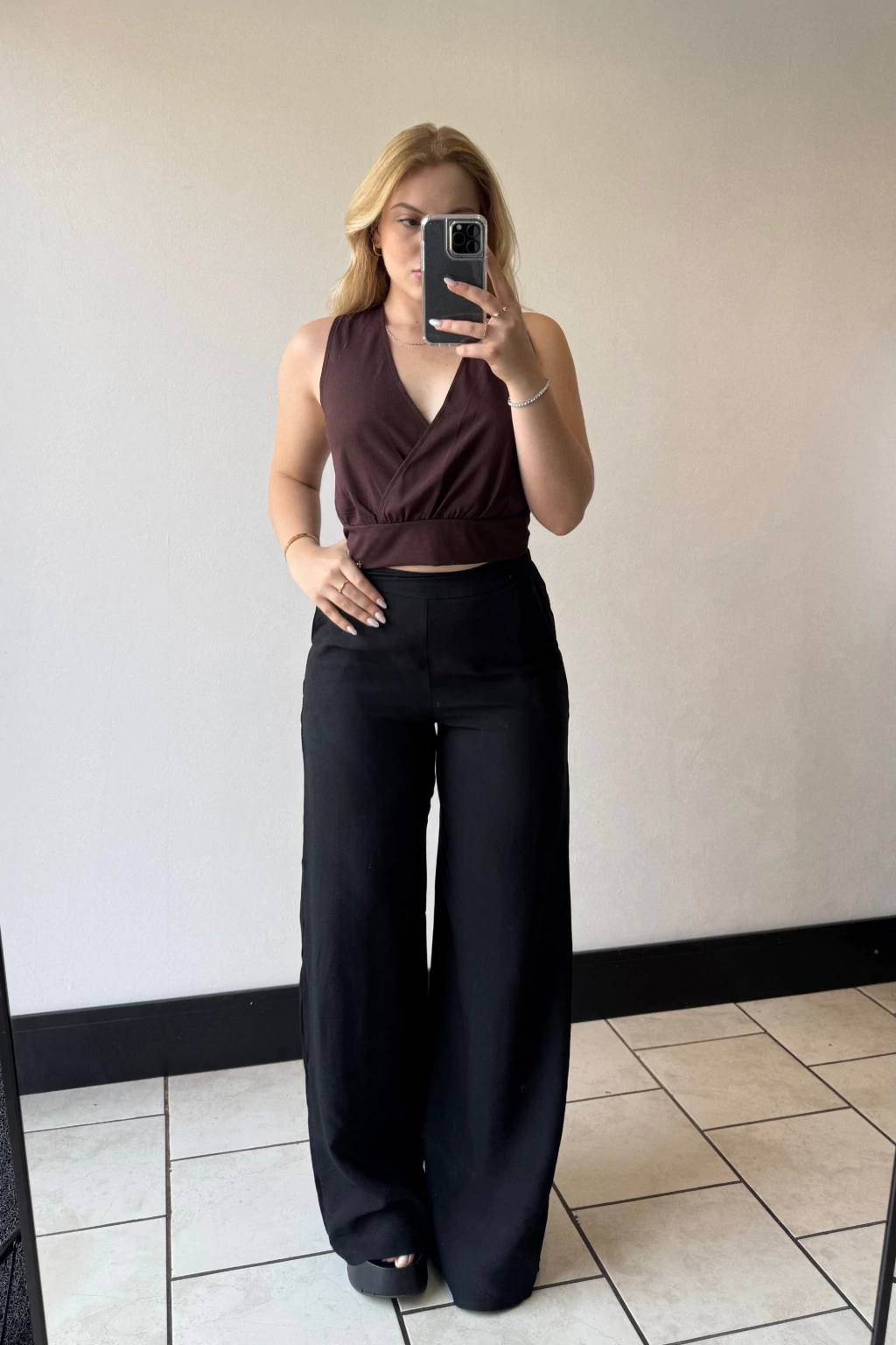 Calça Wide Marroquino