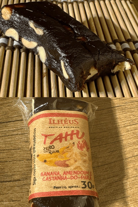 Barrinha Ilhéus Tahu | Banana com Amendoim e Castanha do Pará Zero Açúcar 30 gr | Pote com 20 UN - comprar online