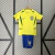 Kit Infantil Seleção Brasileira Retrô I 2002 - Unissex Amarelinha - Camisa e Shorts - comprar online