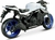 Moto de Brinquedo Motorcycle Naked Motocicleta 26cm Branco Roma na internet