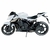 Moto de Brinquedo Motorcycle Naked Motocicleta 26cm Branco Roma - DreamToys