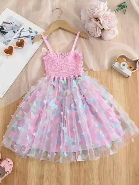 Vestido Butterfly rosa