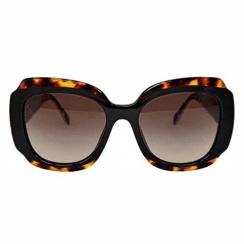 Óculos de Sol Prada Milano SPR16Y Preto com Tartaruga