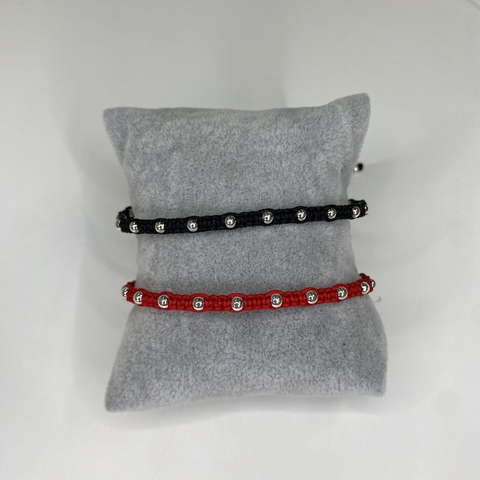 Pulsera macramé Pelotitas Tamaño Grande