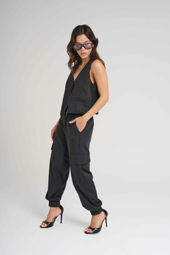 CHALECO TWILL NEGRO - comprar online