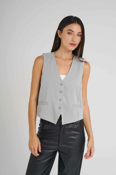 CHALECO TWILL GRIS - comprar online