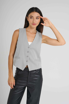 CHALECO TWILL GRIS