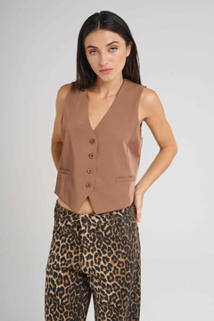 CHALECO TWILL CHOCO - comprar online