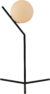 Luminária de mesa Pérola 48X28cm aço e vidro preto fosco. - comprar online