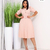Vestido mídi saia Plissada crepe de malha com elasticidade gola polo com botões funcionais, manga curta cinto - loja online