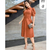 Vestido mídi saia Plissada crepe de malha com elasticidade gola polo com botões funcionais, manga curta cinto - comprar online
