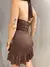 Vestido curto frente única drapeado