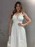 Imagem do Vestido midi viscolinho corações bordados listrado