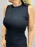 Vestido midi canelado regata gola redonda fenda - Lavinny Store