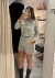 Conjunto Tweed Cropped Manga Longa e Shorts - loja online