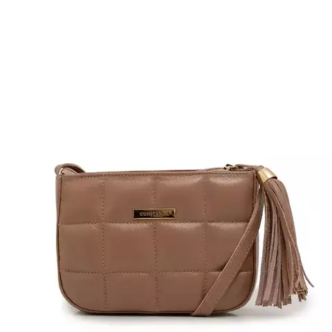 BOLSA TIRACOLO COURO BARBICACHO NUDE CONSTANCE