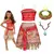 Oceano aventura dos desenhos animados role play traje moana duas peças vestir-s