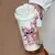 600ml kawaii ponto anime copo de palha 304 aquecido dos desenhos animados copo t