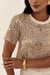 BLUSA EM TELA DE PAETÊ NATURAL - comprar online