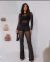 Calça Feminina Tule Com short Detalhers Strass Flare Lançamento na internet