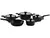 Jogo de Panelas Brinox com Revestimento Cerâmico Preto - 5 Peças Carbon - comprar online