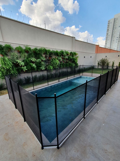 CERCA DE PROTEÇÃO REMOVÍVEL PARA PISCINA E PET - PRETA - PREÇO POR METRO LINEAR
