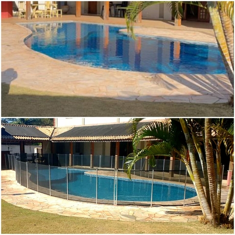 CERCA DE PROTEÇÃO REMOVÍVEL PARA PISCINA E PET - COR ALUMÍNIO - PREÇO POR METRO LINEAR