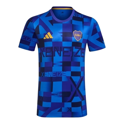 Camisa Boca Juniors Pré-jogo 25/26 - Torcedor Adidas Masculina - Azul