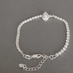 Pulsera Tennis con Gota de Microcircones | Plata 925 - comprar en línea