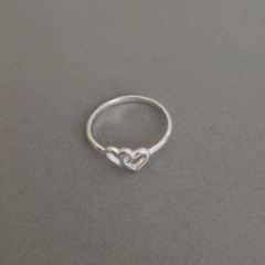 Anillo Double Heart | Plata 925 en internet