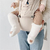 Inverno meias do bebê grosso quente meias longas para a criança branco outono inverno plushknee recém-nascido anti deslizamento meias de chão
