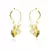Argolinha Pingente Coração Liso 6mm e Coração Zircônia 4mm Banhado à Ouro - comprar online