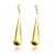 Brinco Grande 42mm Gota Lisa Banhado à Ouro - comprar online