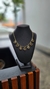 Colar com pingentes em cristal banhado a ouro 18k - comprar online