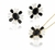 CONJUNTO OVAL E GOTA CRISTAL PRETO - comprar online