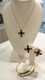 CONJUNTO OVAL E GOTA CRISTAL PRETO na internet