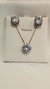 Conjunto Colar e Brinco Redondo em Zircônia Cristal - comprar online
