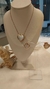 Conjunto Colar e Brincos Coração Pedra da Lua Banhado a Ouro - comprar online