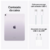iPad Air M3 7 Geração 11 Wi-fi 128GB na cor Roxo, exibindo uma tela com formas coloridas.
