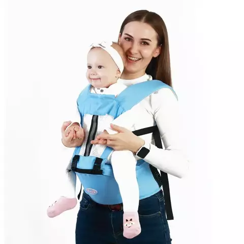 Mochila Ergonômica para Bebês – Canguru Multifuncional com Assento de Quadril e Suporte de 0 a 48 Meses - comprar online