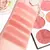 Paleta de blush de 6 cores, efeito fosco, natural de longa duração, alto pigme - comprar online