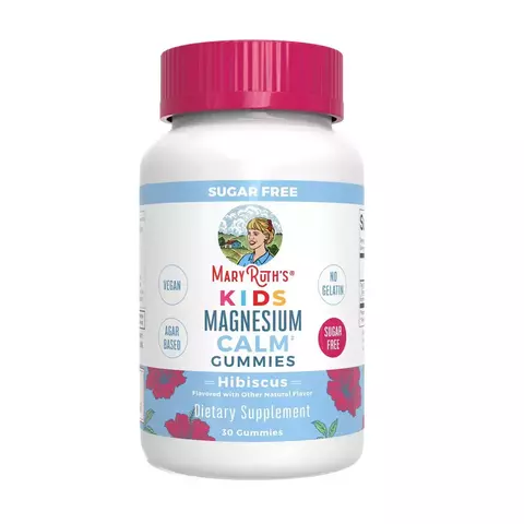 MaryRuth's Kids' Magnesium Calm Sugar Free Vegan Gummies - 30ct Gomitas de Magnesio MaryRuth para Niños - Sabor Hibisco