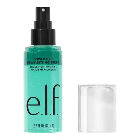 Elf Fijador De Maquillaje Power Grip Dewy Setting Spray 80ml Tono Del Primer Verde