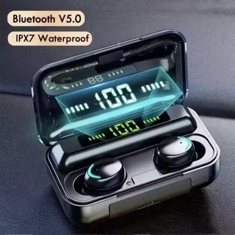 Bluetooth Fones De Ouvido Brasil, F9-5, Touch Screen, Display LED