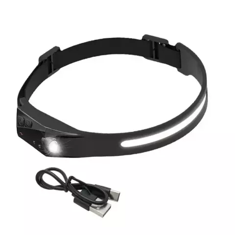 Lanterna de Cabeça Ajustável: USB, Potente, Sensor e Resistente à Água (IPX4) - comprar online