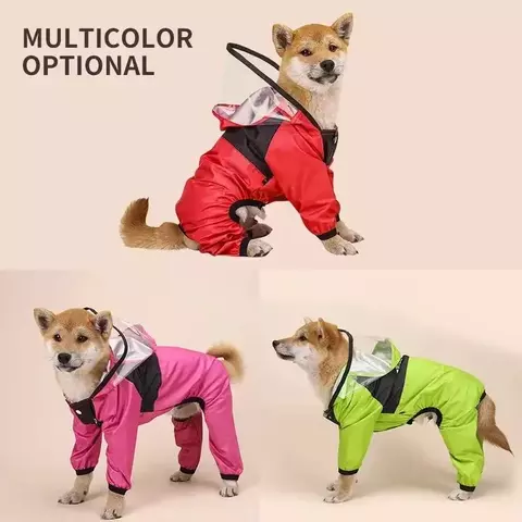 Impermeável impermeável para cães, Pet Clothes, Dog Jacket, The Dog Face Jump