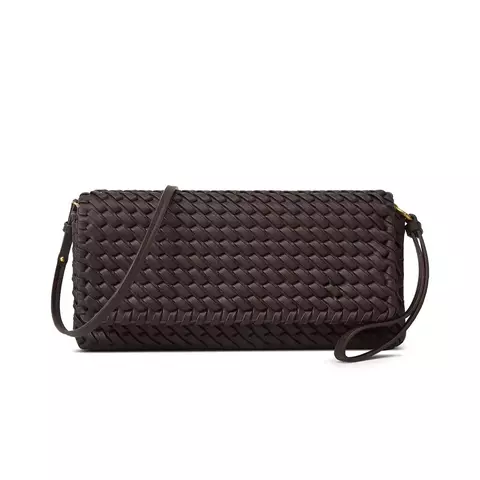 Designer de luxo couro do plutônio wowen bolsa composta para as mulheres vintag